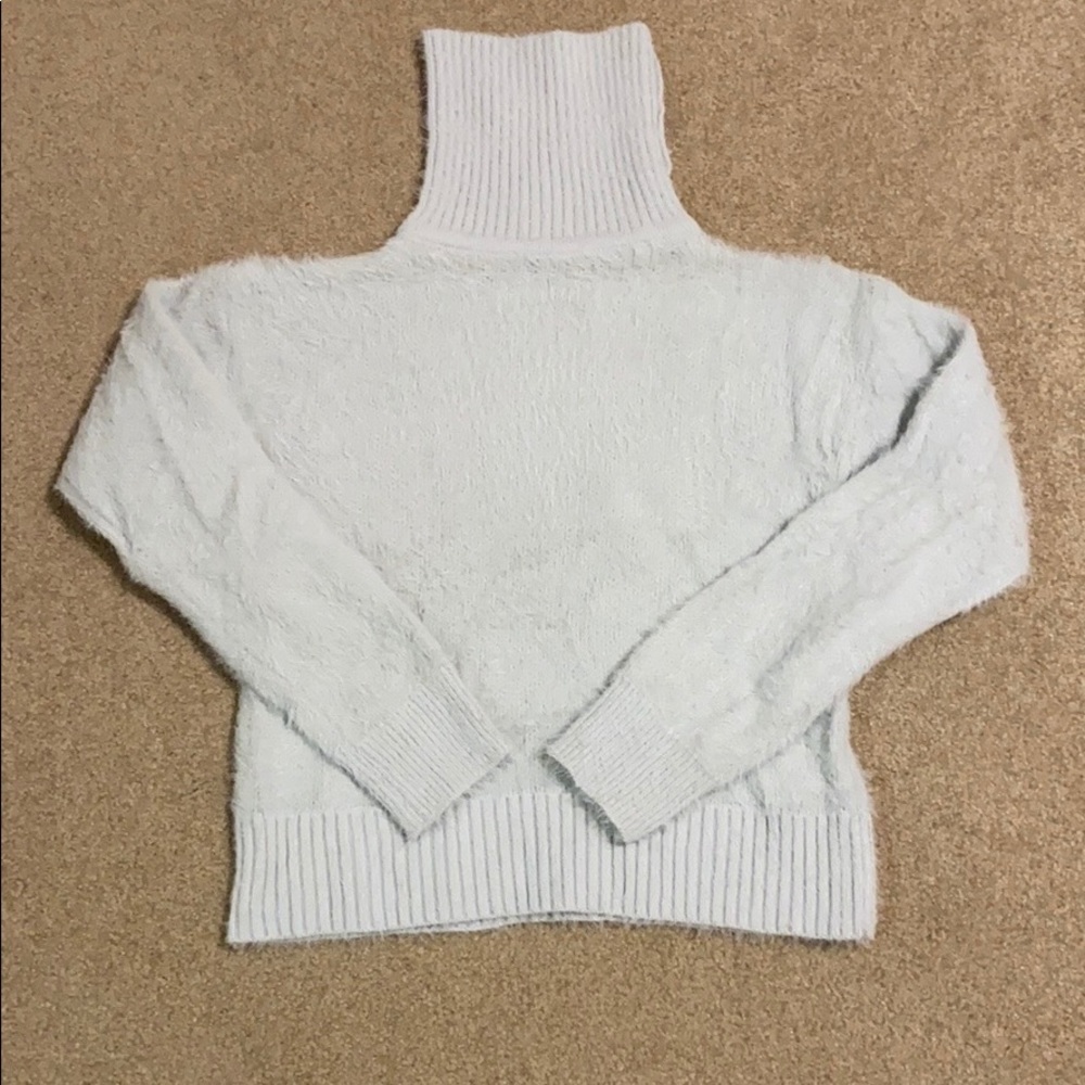 Fuzzy turtle neck sweater